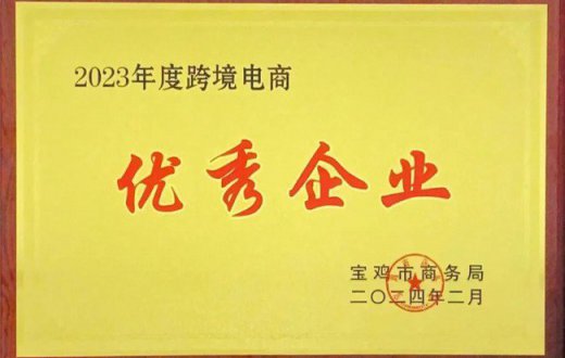 喜報 —— 寶雞正欣太乙國際貿(mào)易有限公司榮獲市商務(wù)局及寶雞綜保區(qū)事務(wù)中心2023年度“跨境電商優(yōu)秀企業(yè)”榮譽稱號